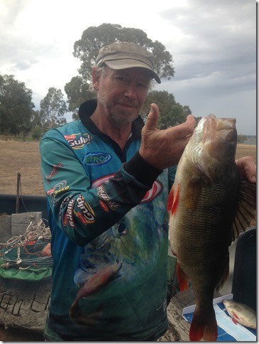 Geoff from Rainbow Rock Opals with a fresh catch